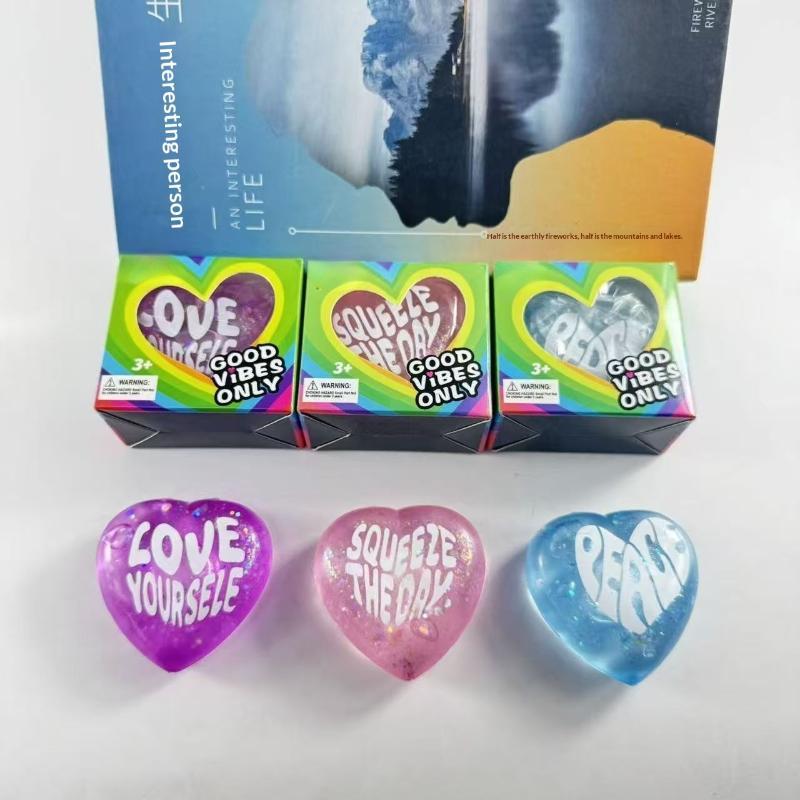 Glitter Heart Shaped Squeeze T - Kids Toys Quotes recension och pris