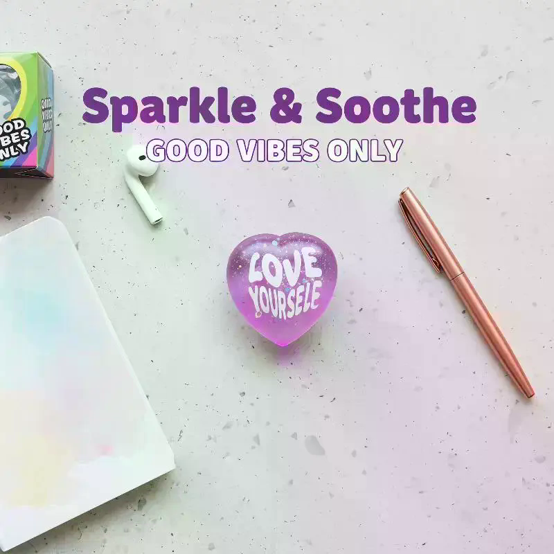 Soft Glitter Heart Squeeze Toy - Kids Toys Quotes recension och pris