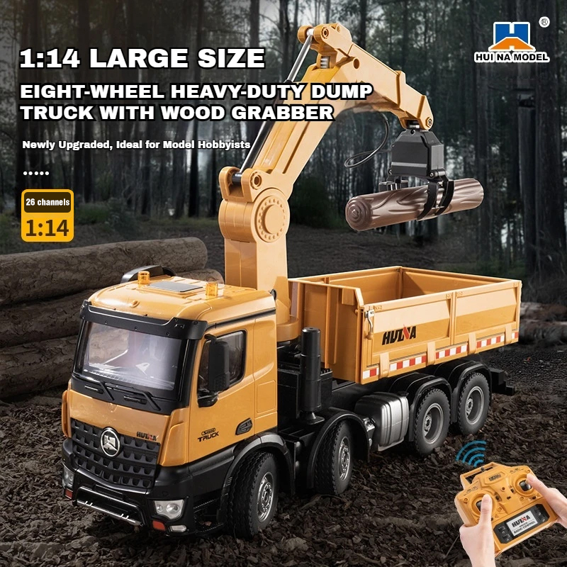 Huina 1538 RC Dump Truck 1:14  - Kids Toys Channel recension och pris