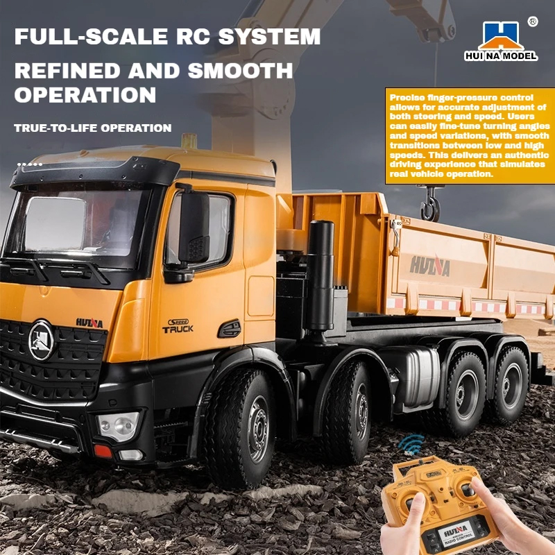 Huina 1538 RC Dump Truck 1:14  - Kids Toys Channel recension och pris