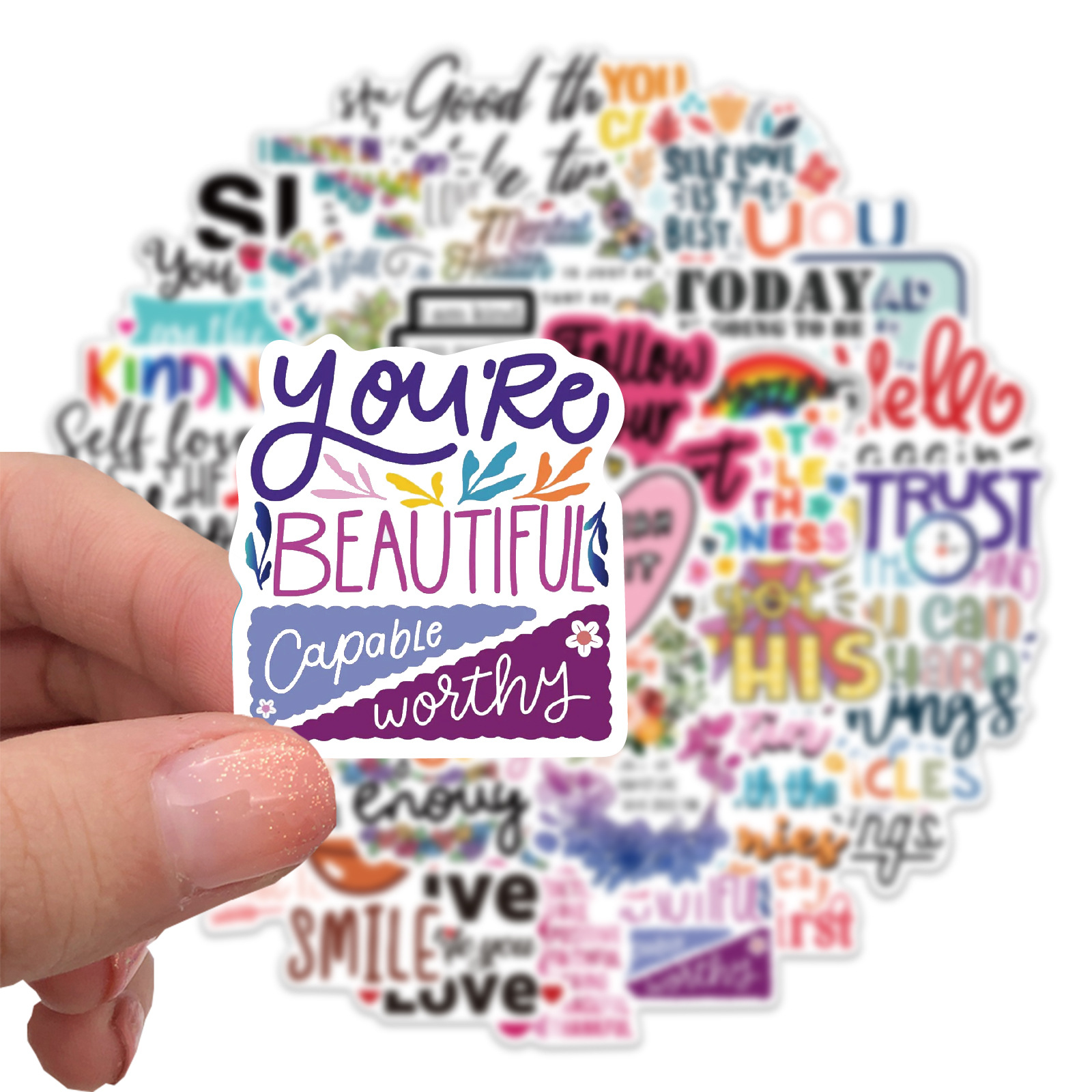10/52PCS Inspirational Sticker - Kids Toys Quotes recension och pris